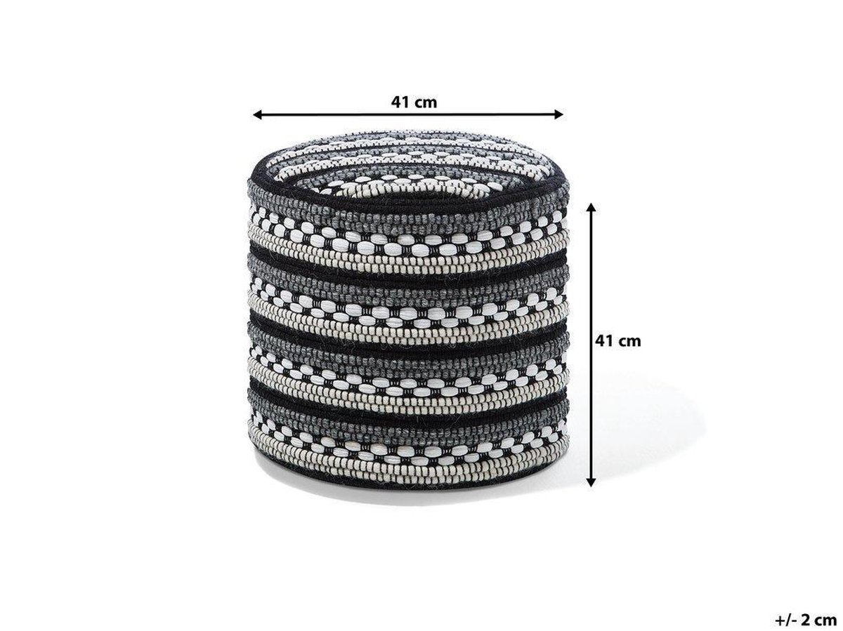 Beliani Guntur Poef Wol 41 X 41 Cm