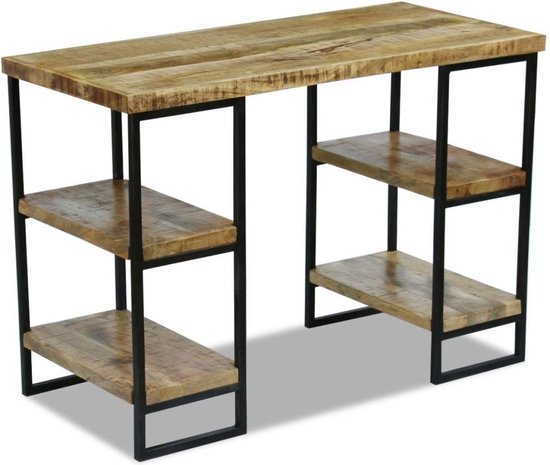 Vidaxl Bureau 110x50x76 Cm Mangohout - Bruin