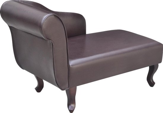 Vidaxl Chaise Longue Kunstleer - Bruin