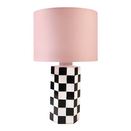 &k amsterdam Check Lamp -/wit - Zwart