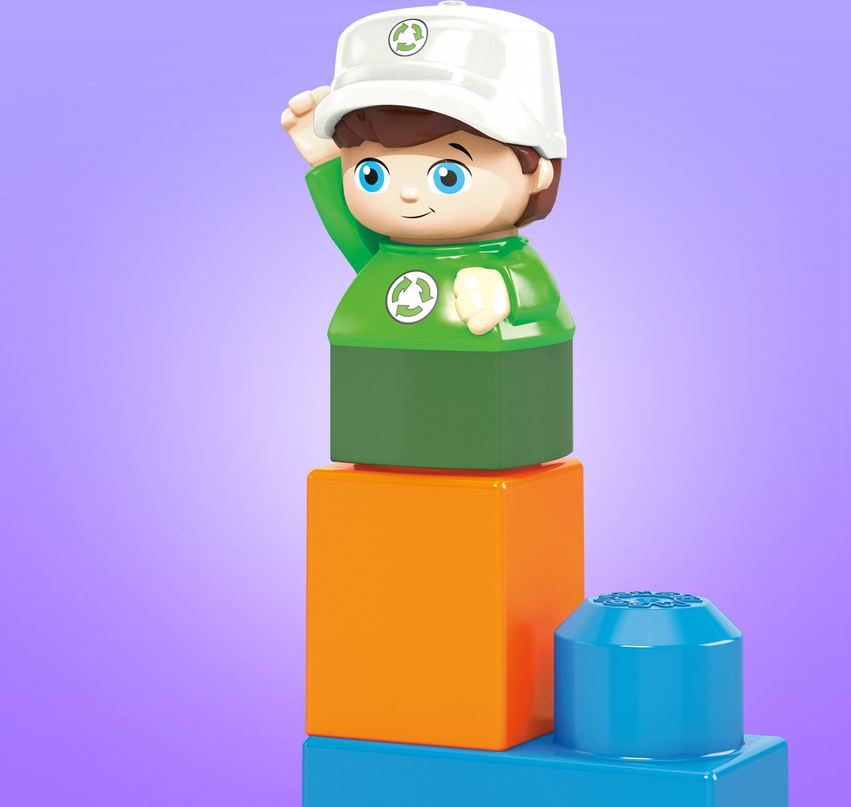 Mega Bloks constructiespeelgoed Raphy Recyling Truck 6 delig - Groen