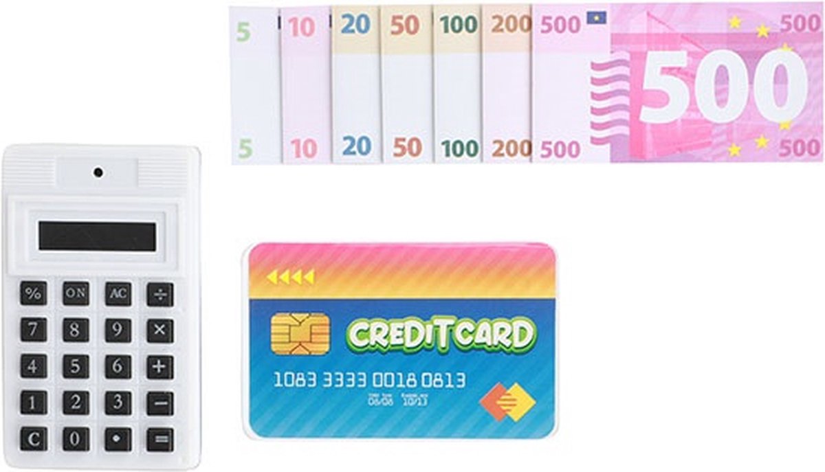 Toi-Toys Toi Toys kassalade Food Market 31,5 cm polypropyleen 5 delig