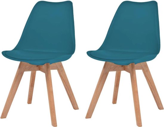 Vidaxl Eetkamerstoelen 2 St Kunstleer - Turquoise