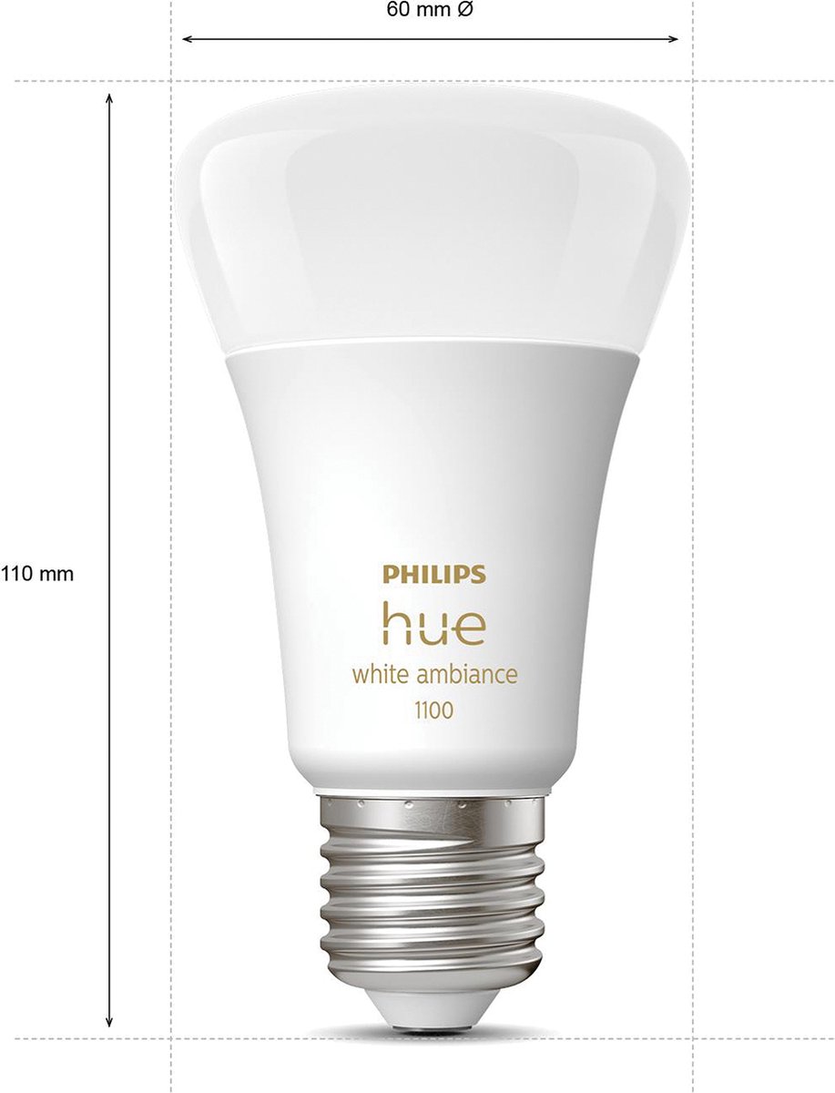 Philips White Ambiance E27 10.5W Losse lamp