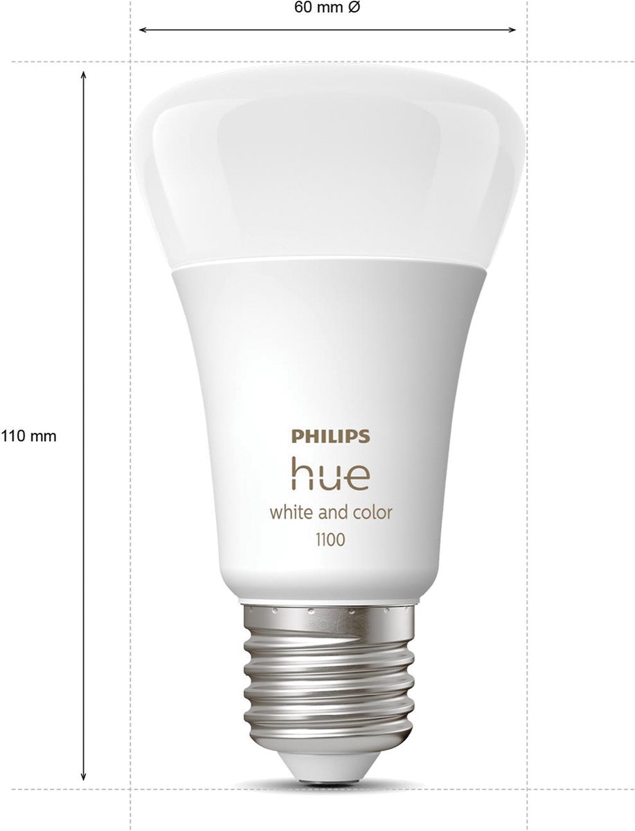 Philips White & Color E27 10.5W Losse lamp