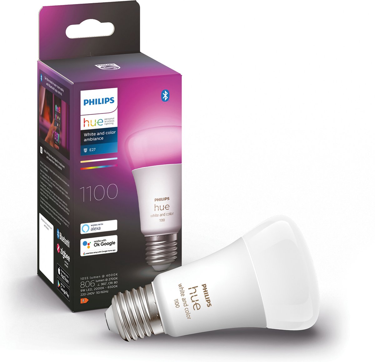 Philips White & Color E27 10.5W Losse lamp