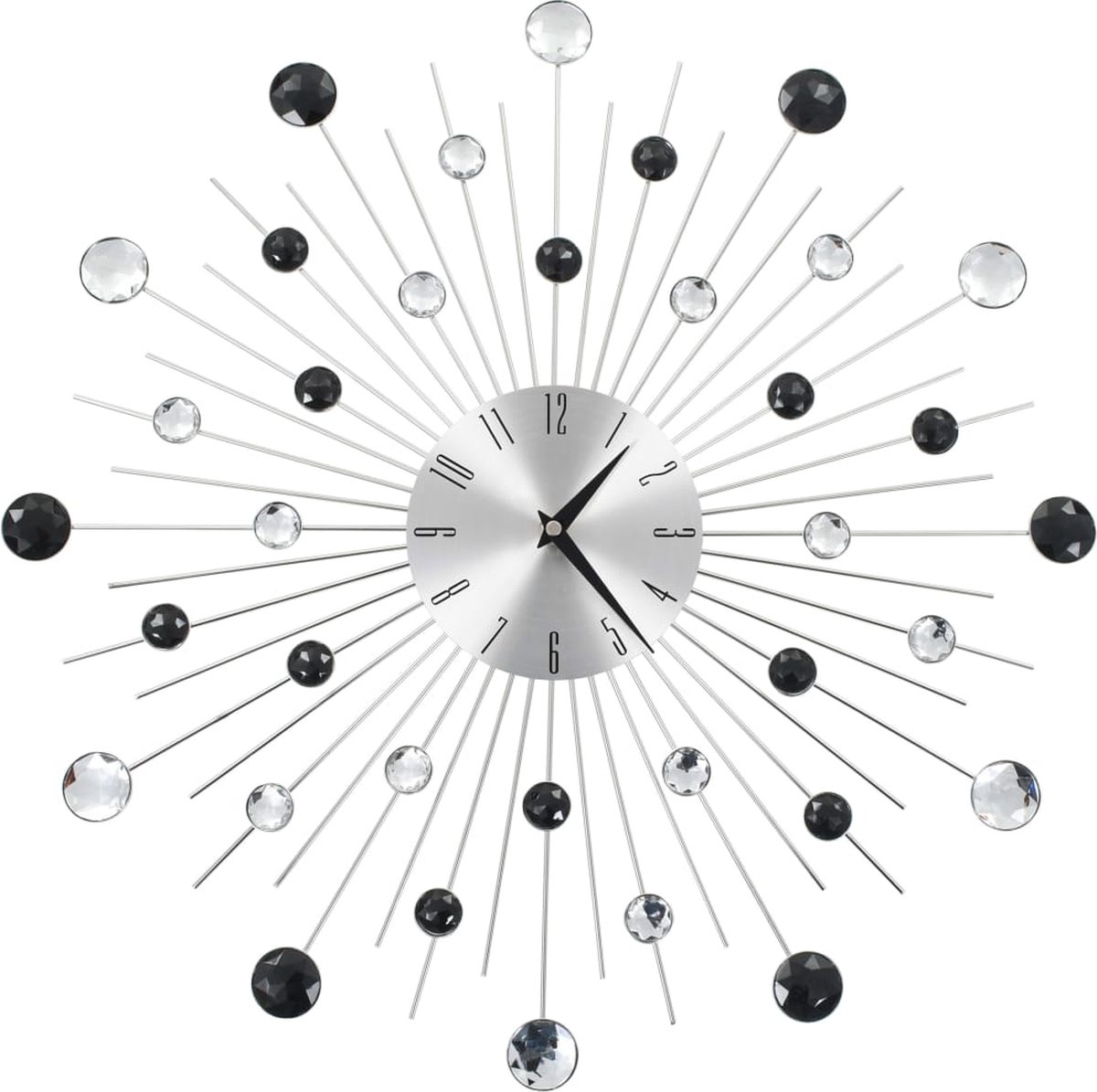 Vidaxl Wandklok Met Quartz-mechanisme 50 Cm Modern Ontwerp - Silver