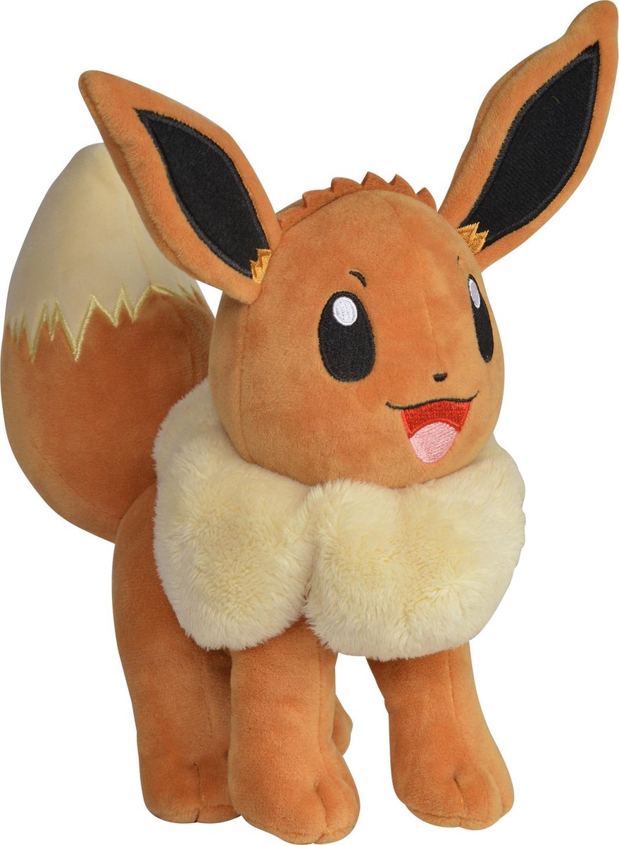 Pokémon knuffel Eevee junior 24 cm pluche - Oranje