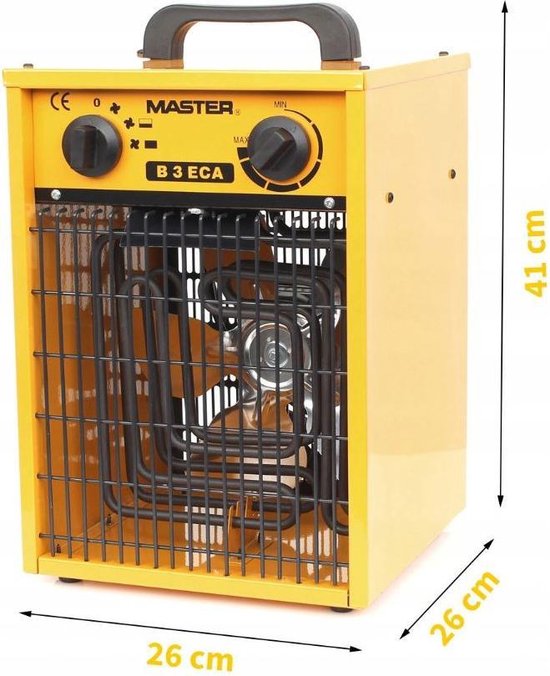 Master Elektrische Ventilatorverwarming B3eca 288 M³/u - Geel
