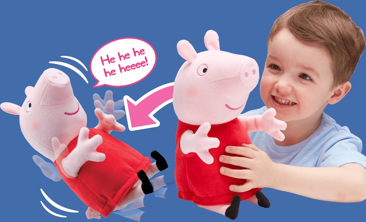 Nickelodeon knuffel Peppa Pig junior 24 cm pluche/rood - Roze