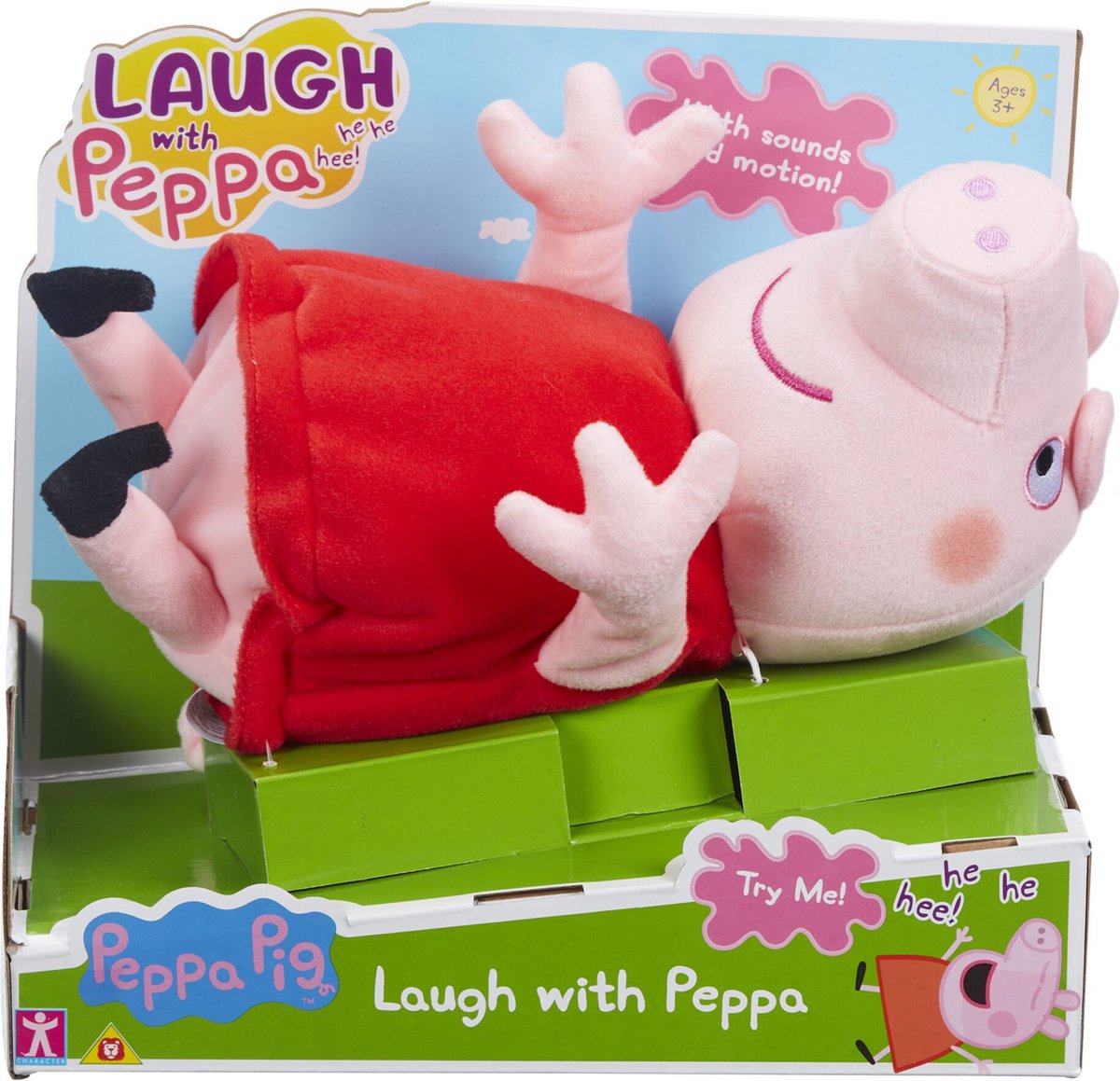 Nickelodeon knuffel Peppa Pig junior 24 cm pluche/rood - Roze