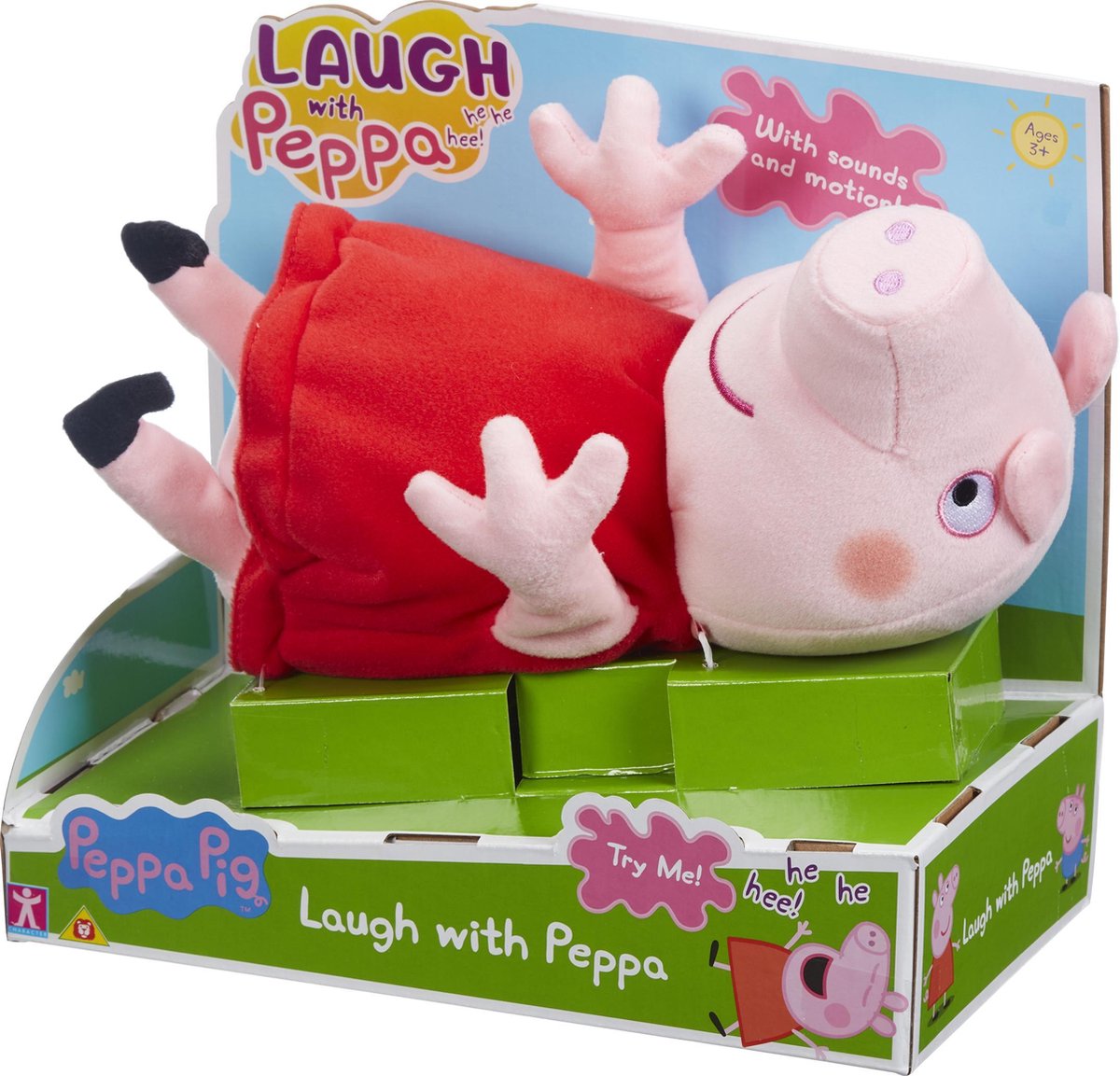 Nickelodeon knuffel Peppa Pig junior 24 cm pluche/rood - Roze