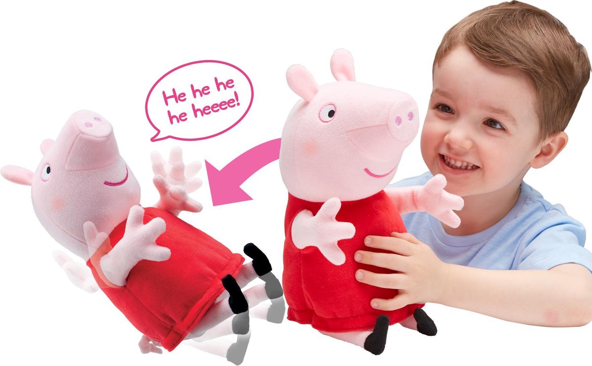 Nickelodeon knuffel Peppa Pig junior 24 cm pluche/rood - Roze