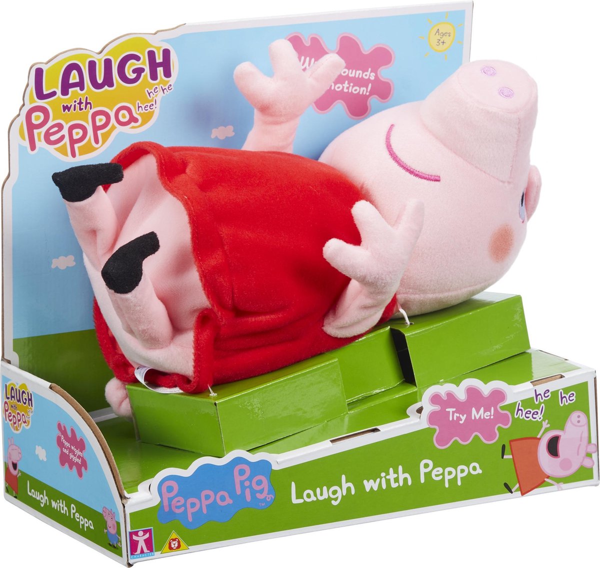 Nickelodeon knuffel Peppa Pig junior 24 cm pluche/rood - Roze