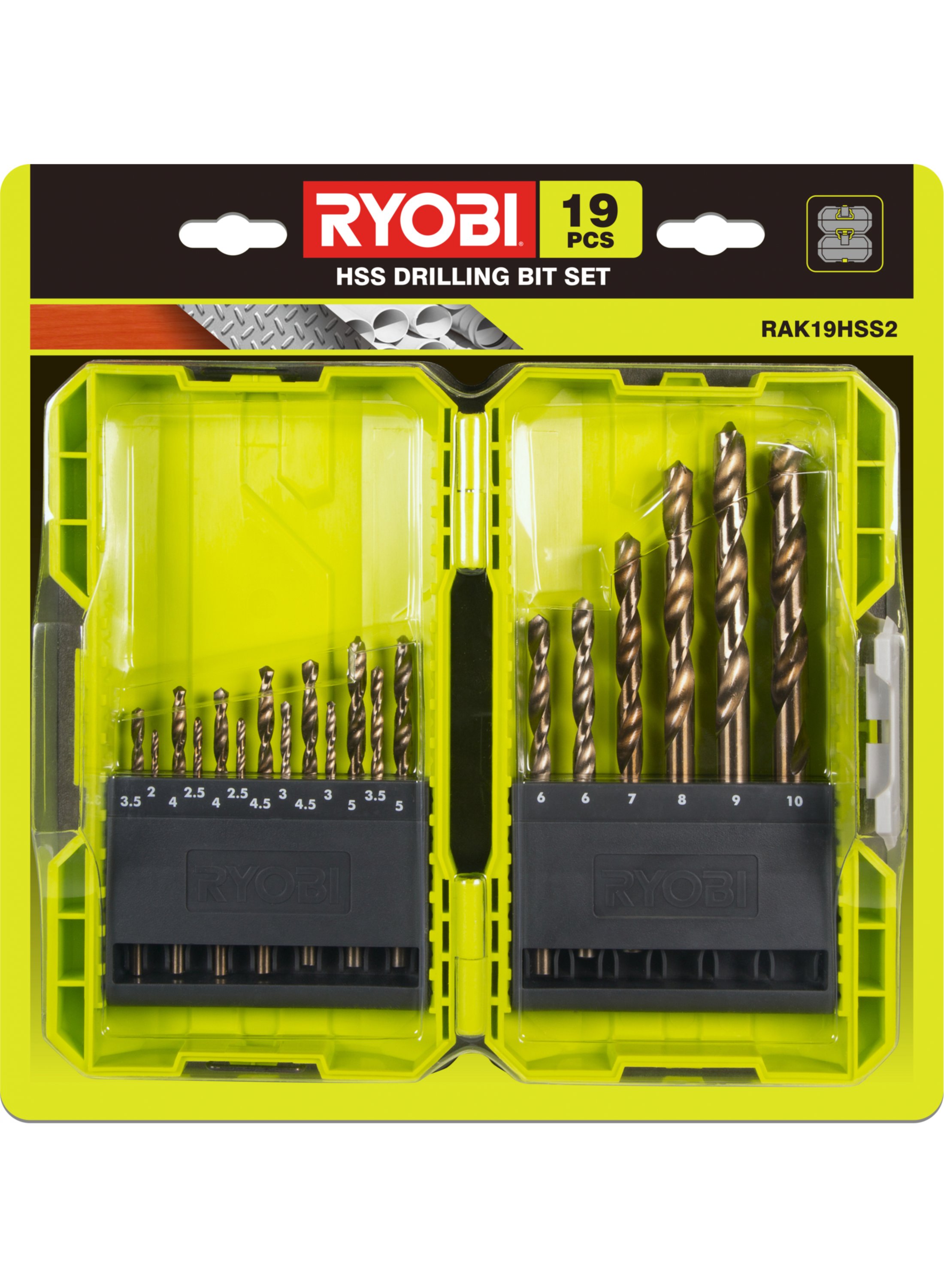 Ryobi RAK19HSS2 | 19-delig HSS Boorset - 5132004390