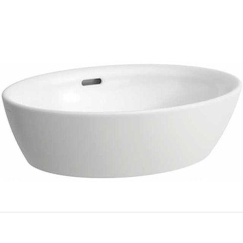 Laufen Pro waskom 52x39cm keramiek met overloop H8129640001091 - Blanco