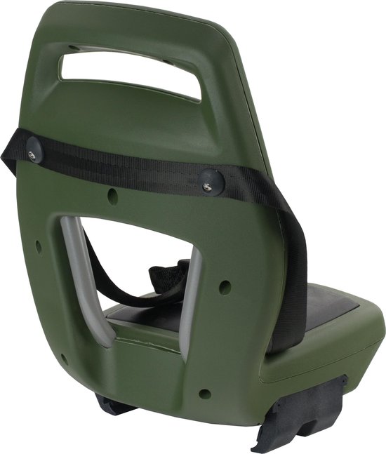 Qibbel Fietszitje Achter 6+ Junior Seat Legergroen/ 4-delig - Zwart