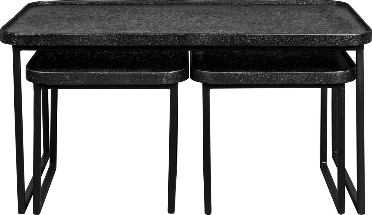 Dutchbone Winston Salontafel - Set van 3 - - Zwart