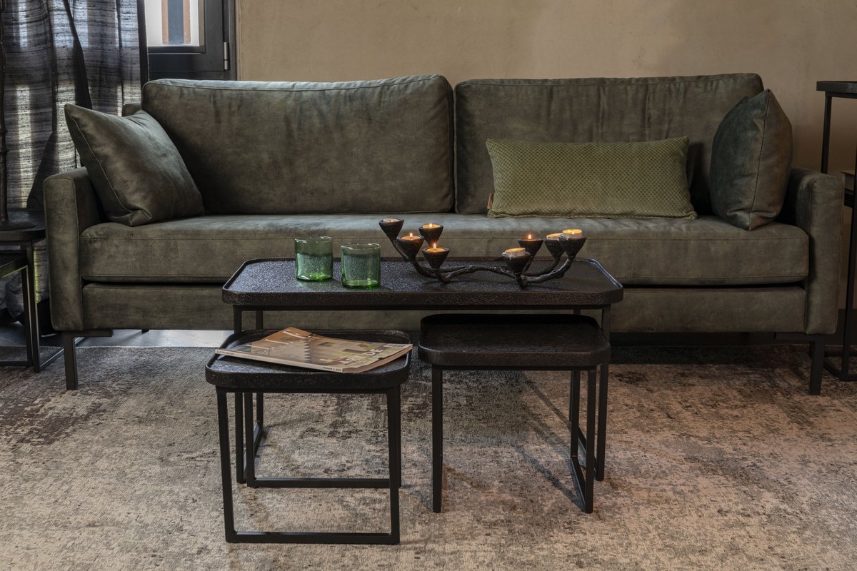 Dutchbone Winston Salontafel - Set van 3 - - Zwart