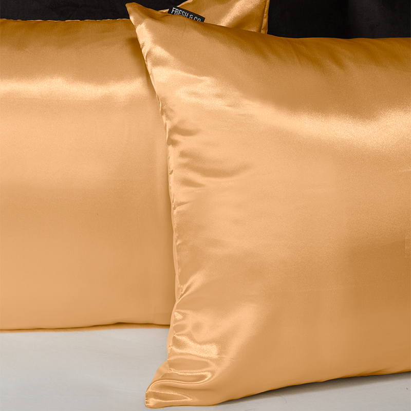 Fresh & Co 2-PACK: Kussenslopen Silk Satin - - Goud