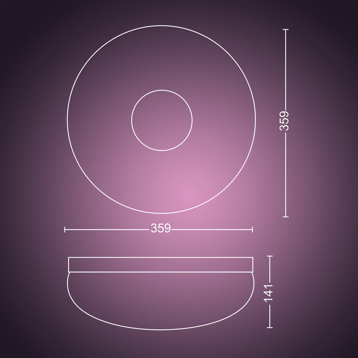 Philips White & Color Ambiance Flourish Plafondlamp - Ø 35,9 cm