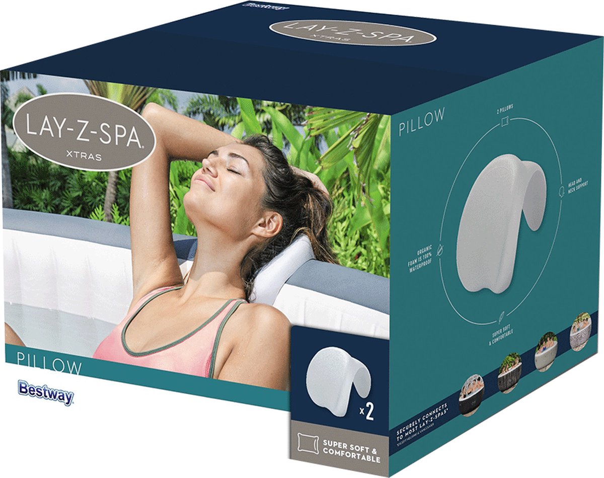 Bestway Lay-Z Spa Hoofdkussen Luxe Foam - 25 x 19.5 x 17.5