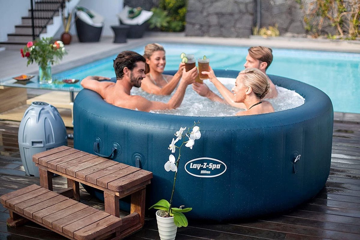 Bestway Opblaasbare Jacuzzi Lay-Z Spa Milan Plus - ø 196 x 71 - Groen