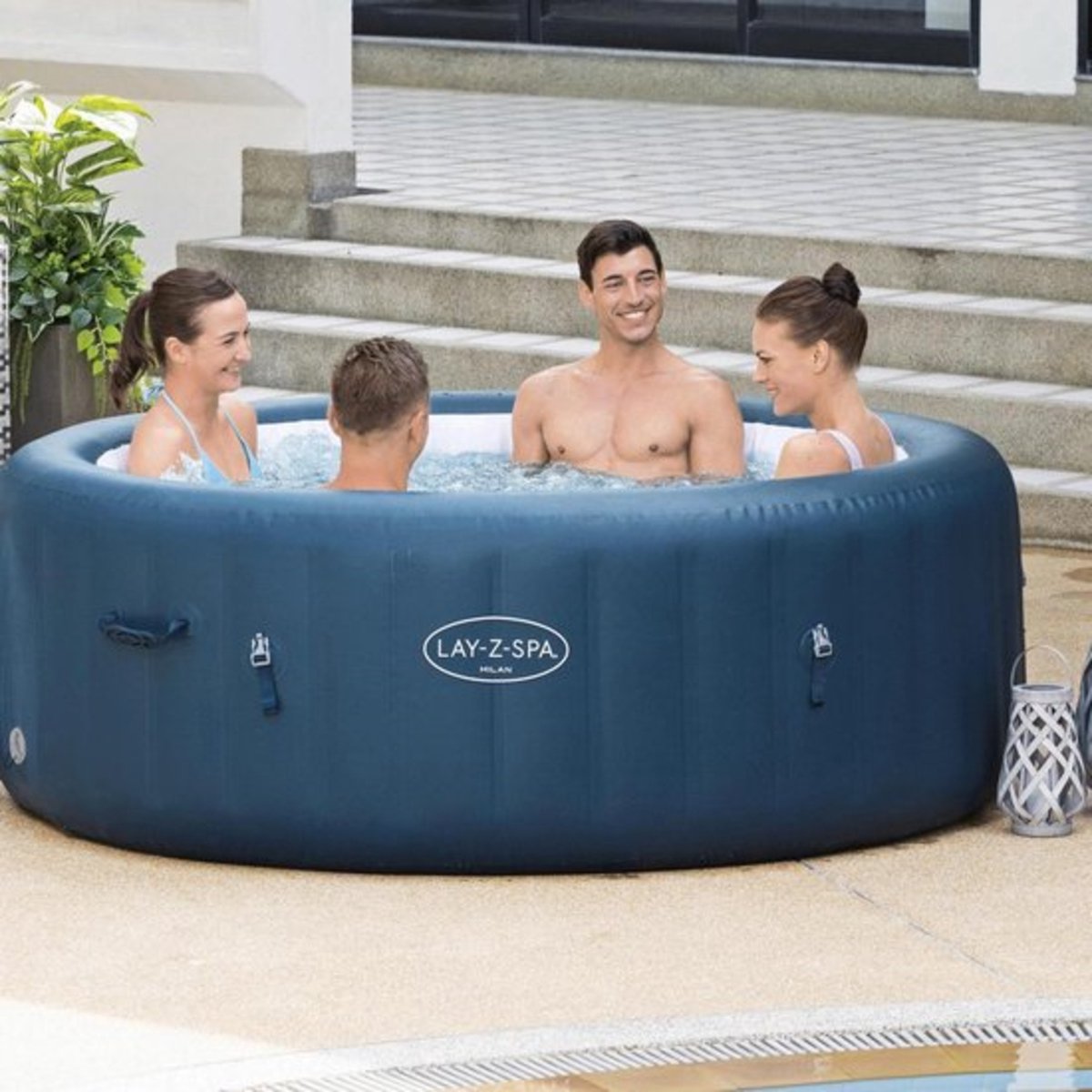 Bestway Opblaasbare Jacuzzi Lay-Z Spa Milan Plus - ø 196 x 71 - Groen