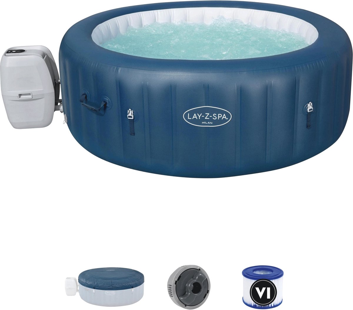 Bestway Opblaasbare Jacuzzi Lay-Z Spa Milan Plus - ø 196 x 71 - Groen