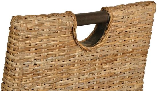 Vidaxl Eetkamerstoelen Kubu 2 Stuks Rattan Mangohout - Bruin