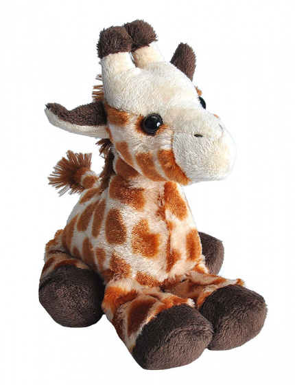 Wild Republic knuffel giraffe junior 18 cm pluche geel/ - Bruin