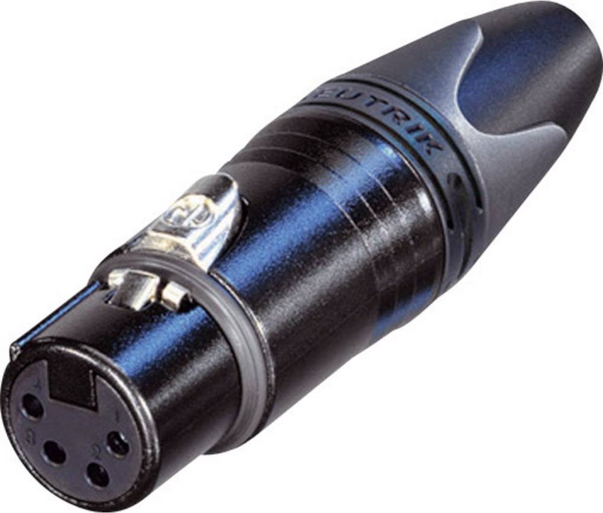 Neutrik NC4FXX B XLR kabeldeel 4p female zwart, verguld