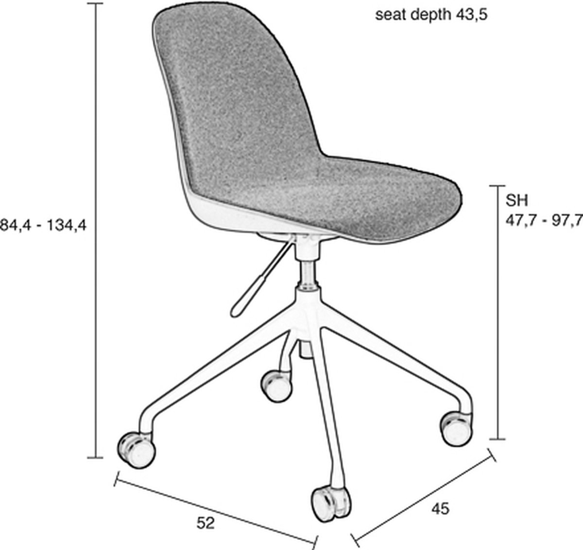 Zuiver Albert Kuip Bureaustoel