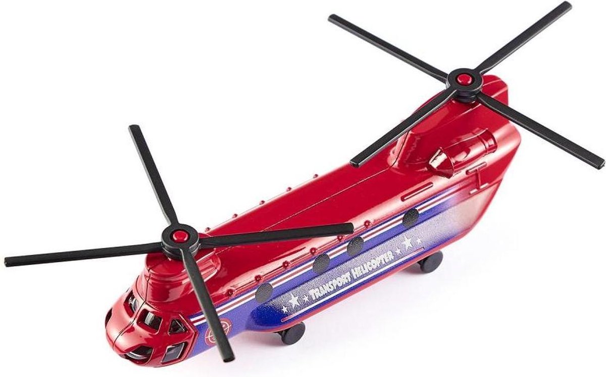 Siku Chinook transport helikopter 17 cm staal/blauw (1689) - Rood