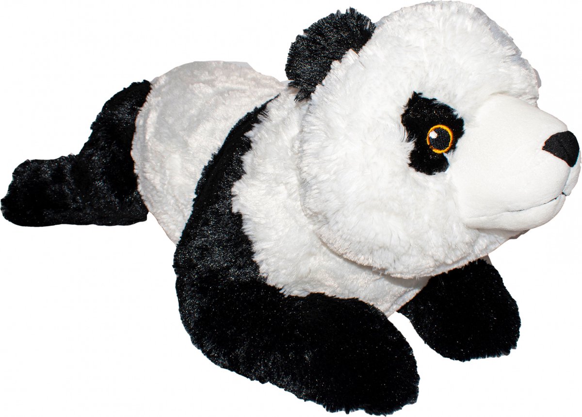 Wild Republic knuffelpanda Ecokins 76 cm pluche zwart/wit