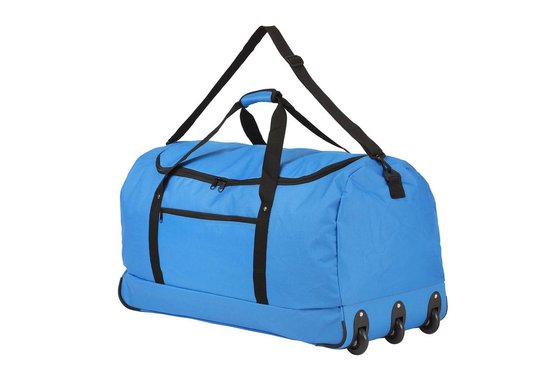 TRAVELZ - Opvouwbare Wieltas - Reistas Opvouwbaar Met Wielen - 100 Liter - - Blauw