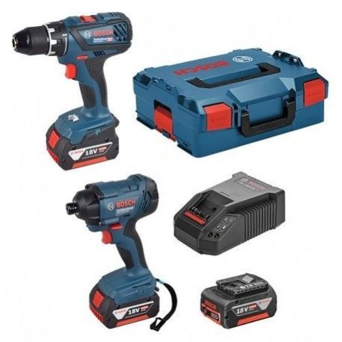 Bosch GSR 18V-28 Accuboormachine + GDR 18V-160 Slagschroevendraaier | 3 accu&apos;s in L-Boxx | 4.0Ah accu&apos;s