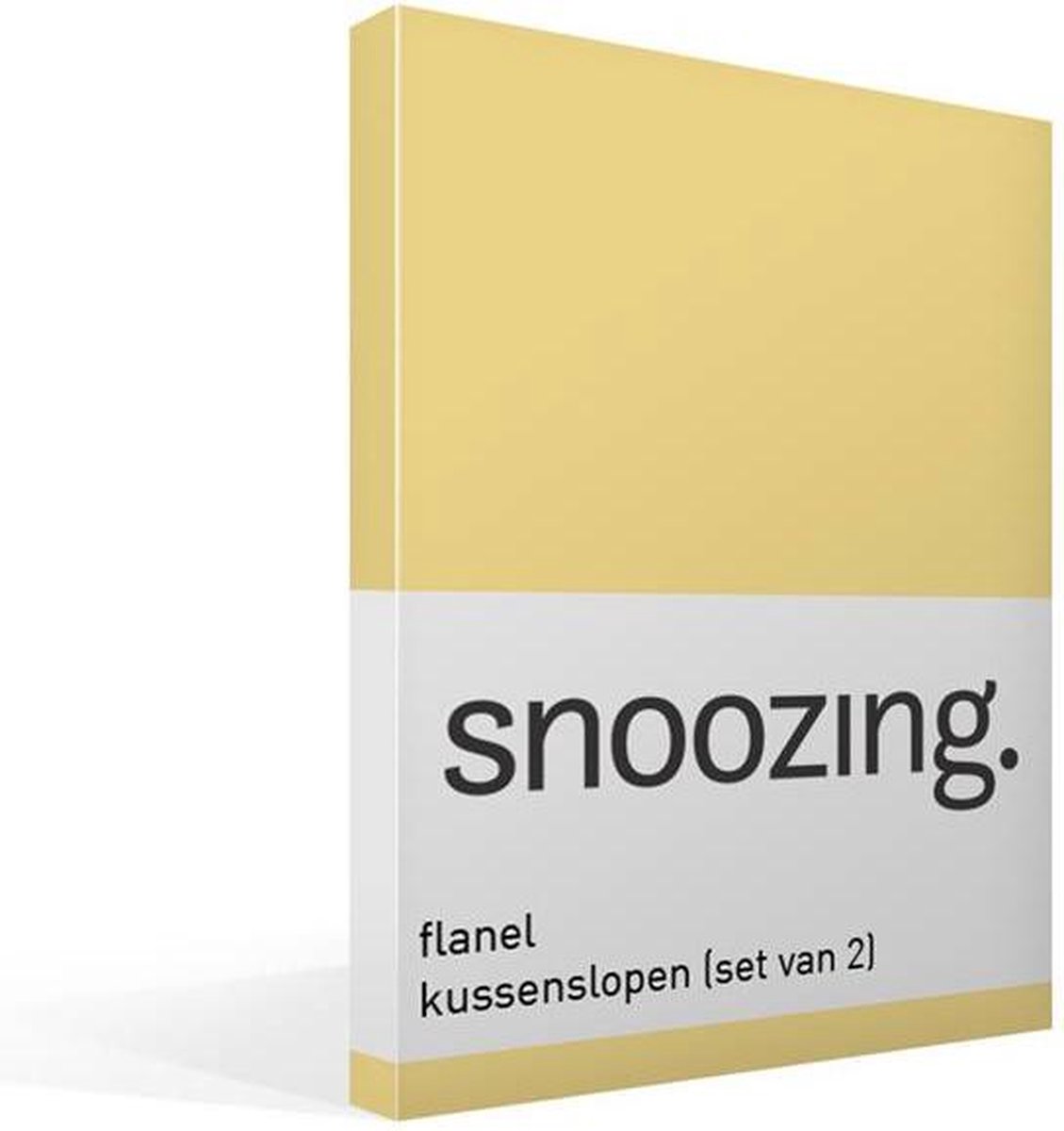 Snoozing Flanel Kussenslopen (Set Van 2) - 100% Geruwde Flanel-katoen - 40x60 Cm - Kindermaat - - Geel