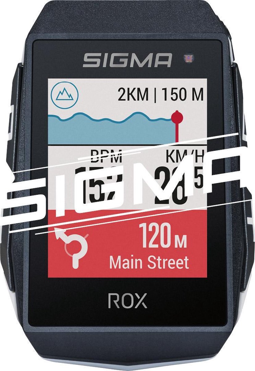 Sigma fietscomputer Rox 11.1 EVO 6,6 cm 1000 mAh wit 5 delig