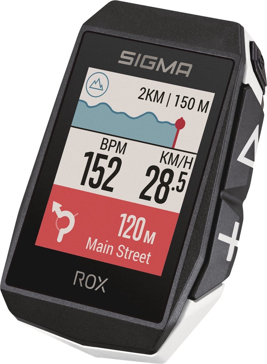 Sigma fietscomputer Rox 11.1 EVO 6,6 cm 1000 mAh wit 5 delig