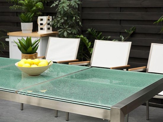Beliani Grosseto Tuinset Polyester 100 X 220 Cm - Zwart