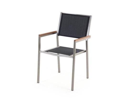 Beliani Grosseto Tuinset Polyester 100 X 220 Cm - Zwart