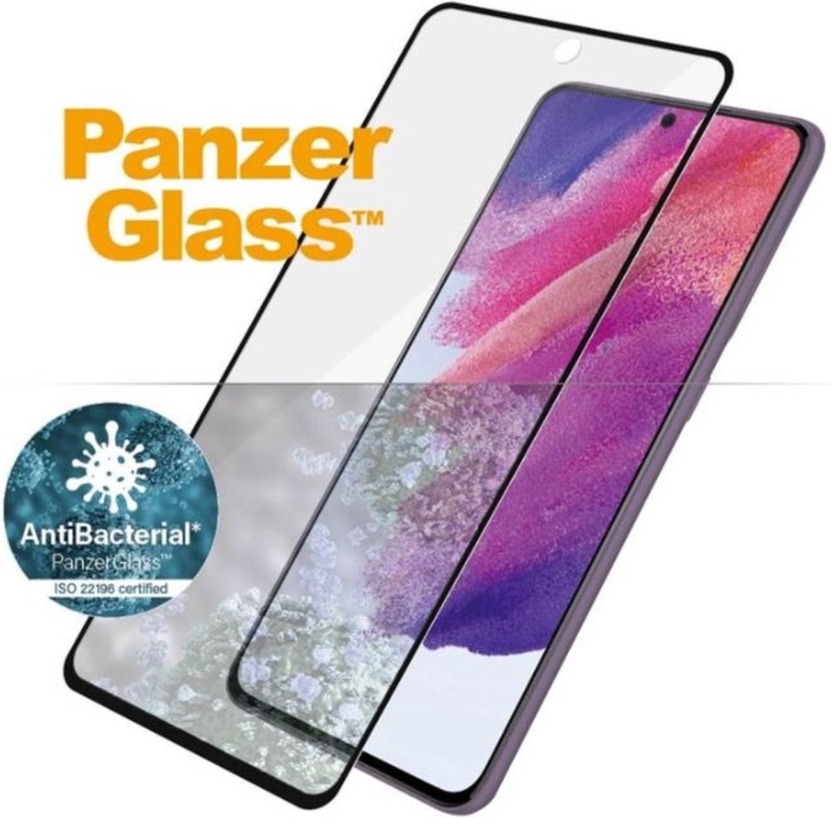 PanzerGlass Samsung Galaxy S21 FE Antibacteriële Screenprotector Glas - Zwart