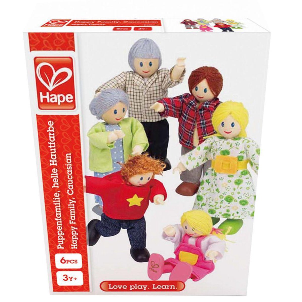 Hape poppenfamilie 6 delig