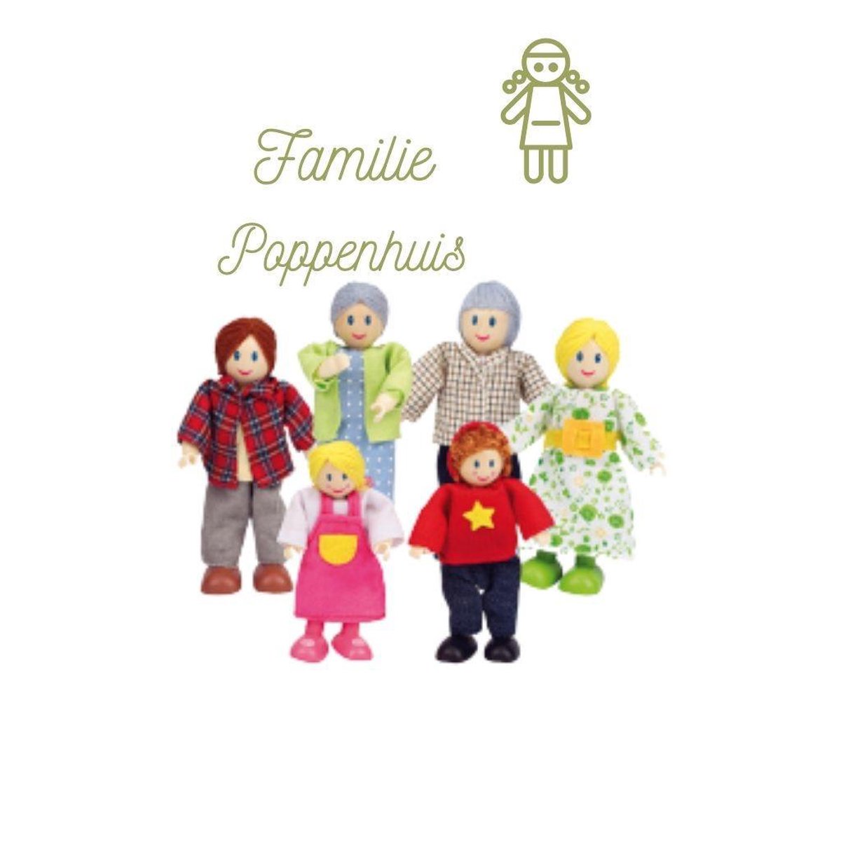 Hape poppenfamilie 6 delig