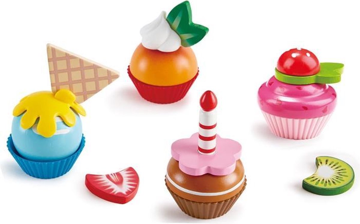 Hape cupcakes speelgoedeten 18 delig