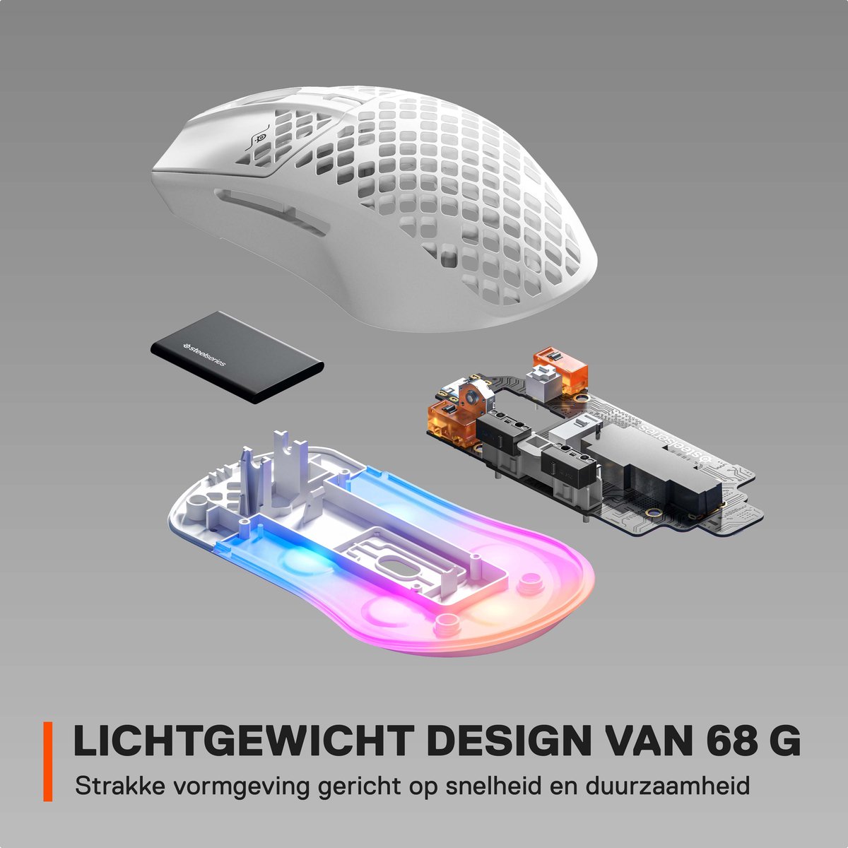 Steelseries Aerox 3 Wireless Snow