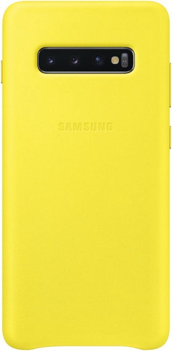 Samsung Galaxy S10 Plus Leather Cover - Amarillo