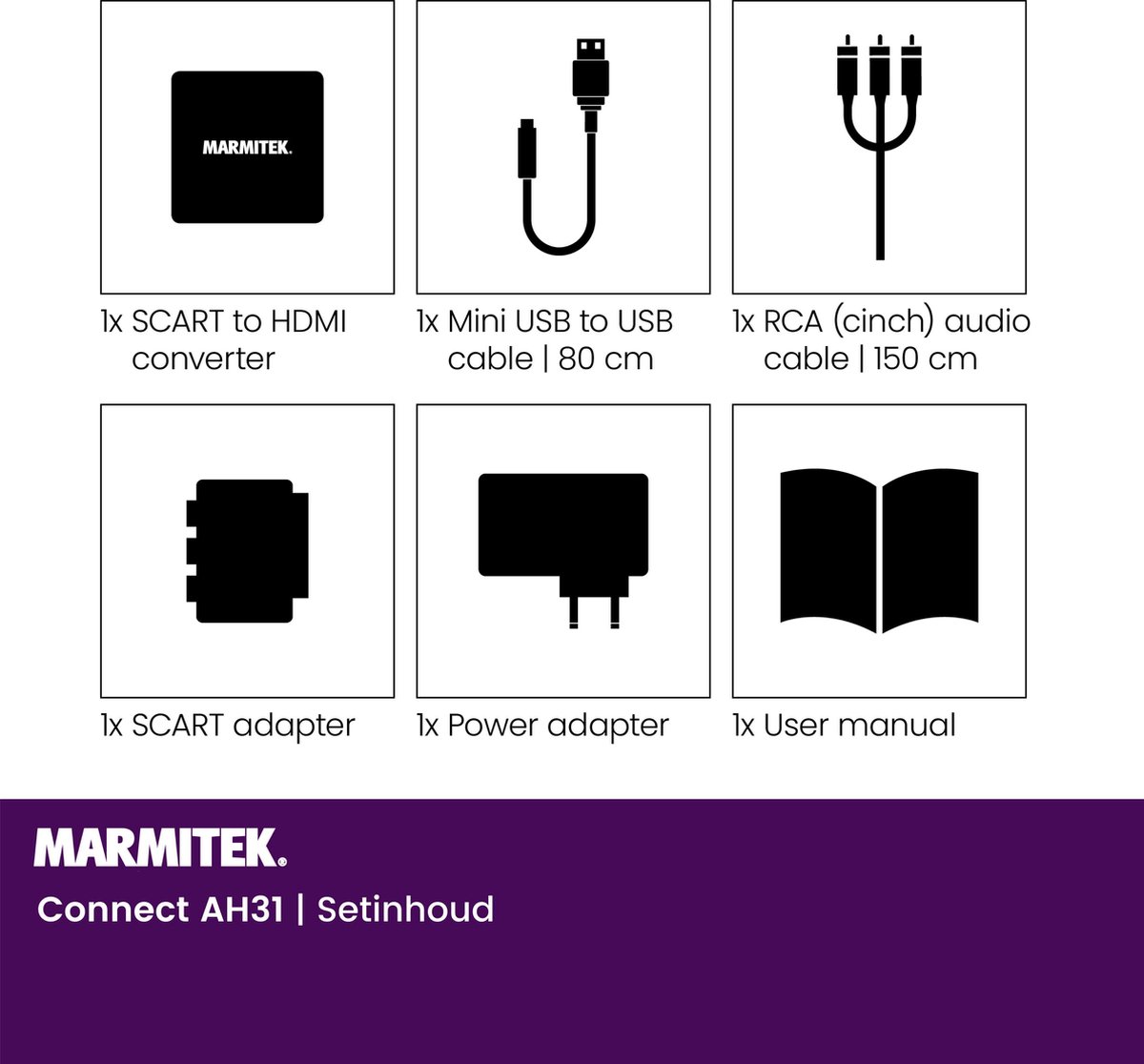 Marmitek HDMI kabel CONNECT AH31 - Zwart