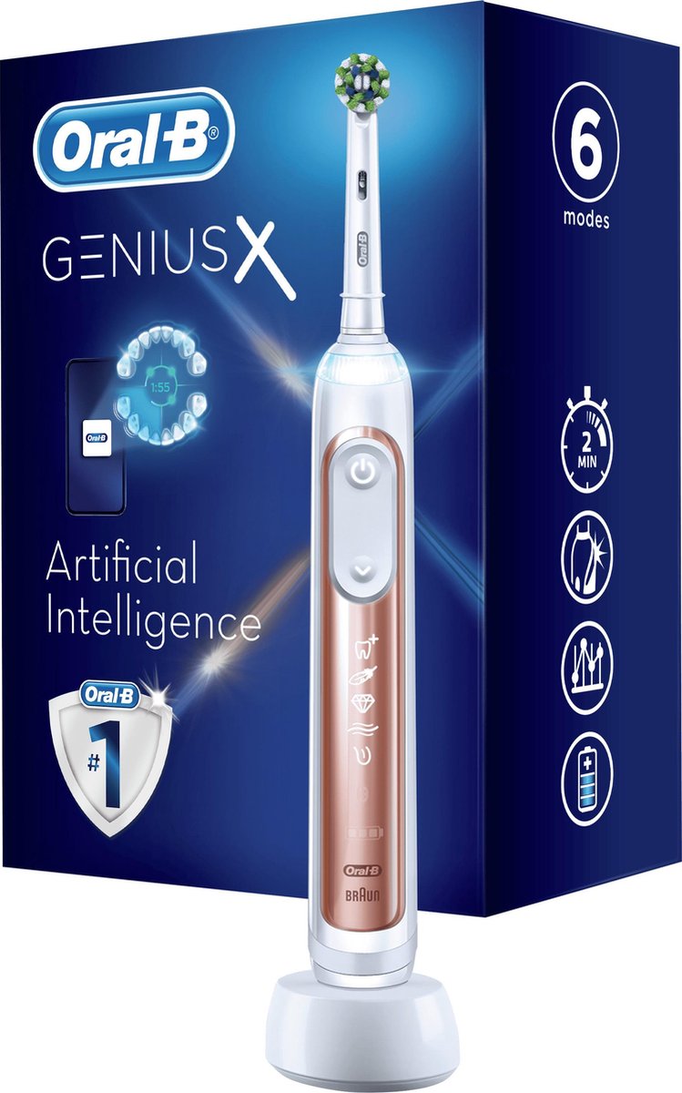Oral B elektrische tandenborstel Genius X (Roségoud) - Roze